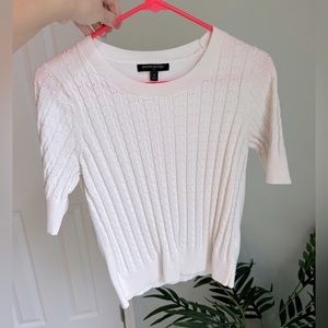 BANANA REPUBLIC Cream Cable Knit Top Size S